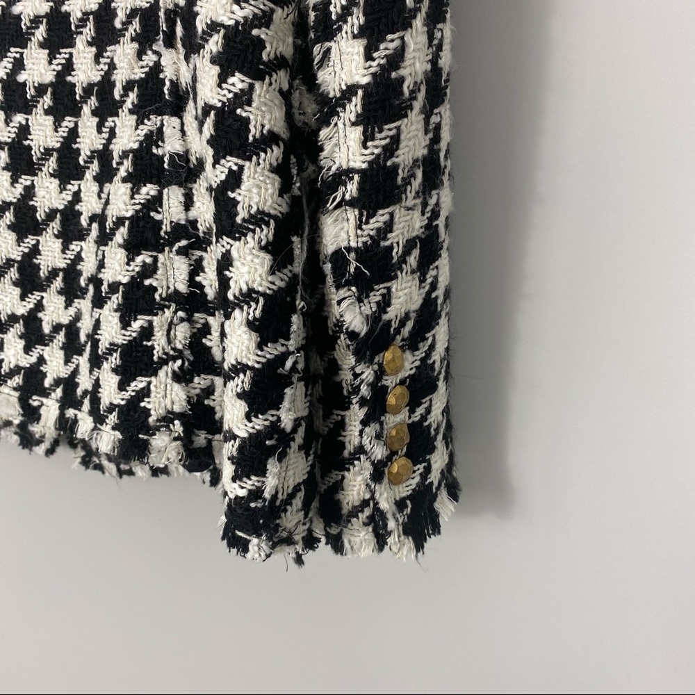 Zara Black and White Houndstooth Blazer - Picture 7 of 9